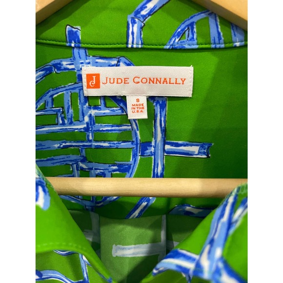 JUDE CONNALLY HADLEY TOP JUDE CLOTH BAMBOO LATTICE GRASS GREEN - Picture 6 of 6